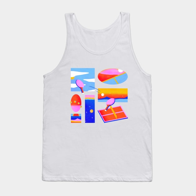 Celestial Ping Pong Tank Top by Emily Lynn Perelman